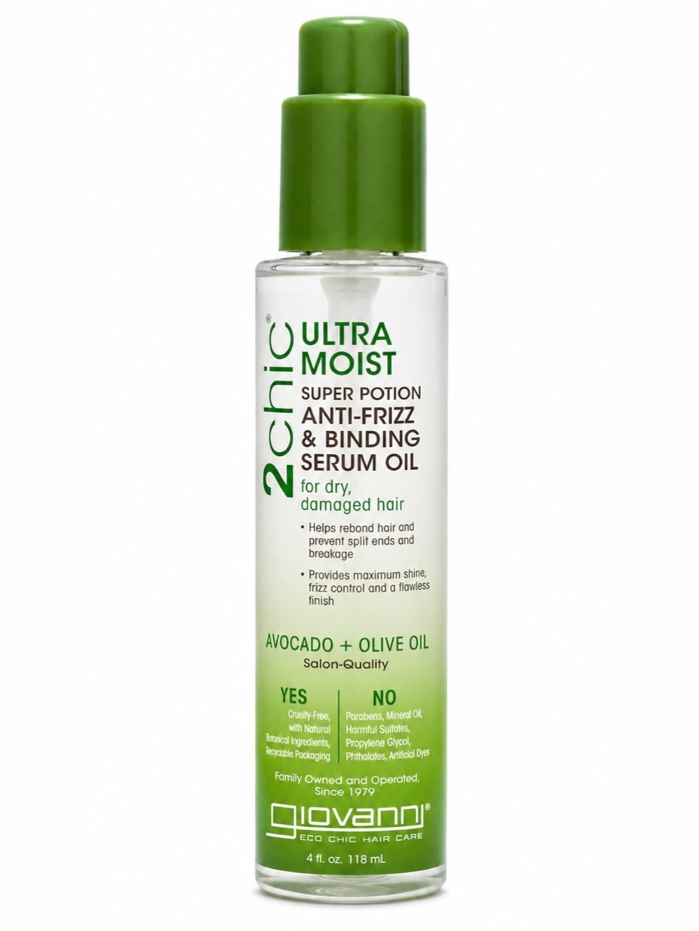 Giovanni 2chic Ultra-Moist Anti-Frizz Serum Oil 4 oz NEW